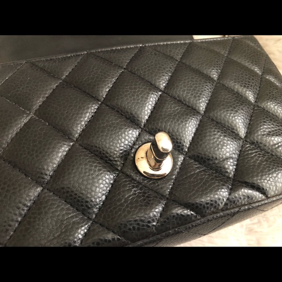 ❤️SOLD❤️ Chanel Rectangular Mini Flap Black caviar with SHW - Picture 8 of 16